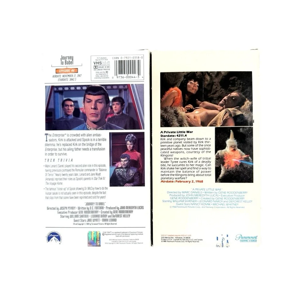 Lot of 11 Star Trek: The Original and Uncut TV Series Episodes VHS Tapes EUC